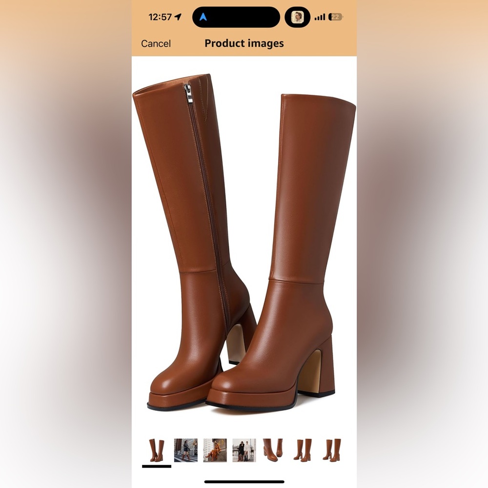Elegant Brown Knee-High Boots